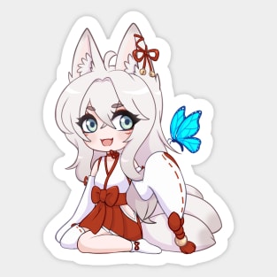 Chibi neko kitsune girl Sticker